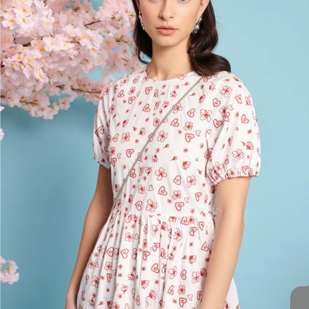 Doodle bloom midi dress